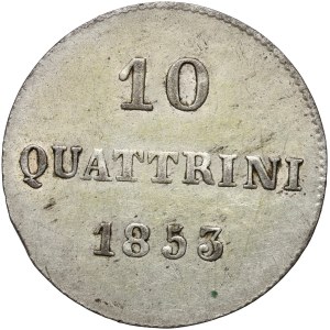Italy, Tuscany, Leopold II, 10 quattrini 1853