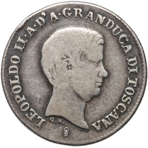 Italy, Tuscany, Leopold II, fiorino 1847