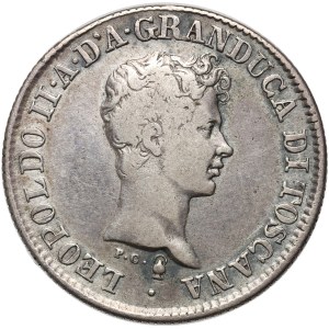 Italy, Tuscany, Leopold II, fiorino 1840