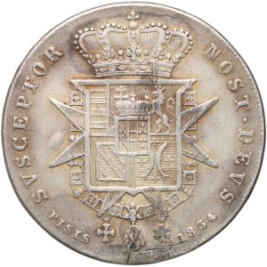 Italy, Tuscany, Leopold II, 1/2 francescone 1834