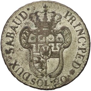 Italy, Sardinia, Victor Amadeus III, 20 soldi 1796