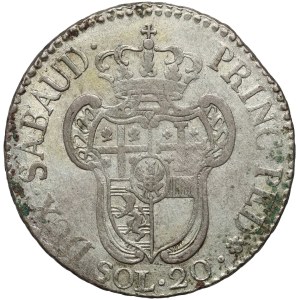 Itálie, Sardinie, Victor Amadeus III, 20 soldi 1794