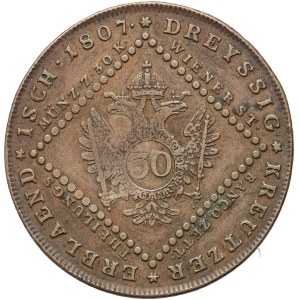Austria, Francis I, 30 kreuzer 1807 A, Vienna