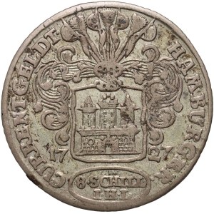 Germany, Hamburg, 8 schillings 1727 IHL