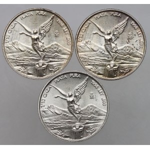 Mexico, 1/10 onza coin set from 1998 (3 pieces)