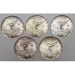 Mexico, 1/20 Onza coin set from 1998, (5 pieces)