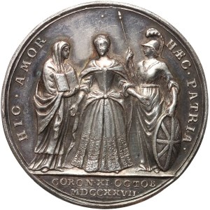 Great Britain, George II, medal from 1727, Coronation of Queen Caroline
