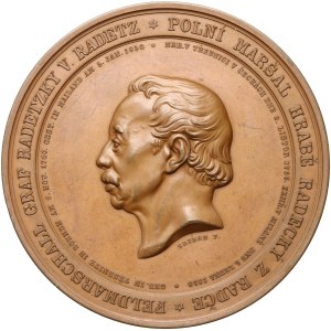 Österreich, Franz Joseph I., Medaille von 1859, Enthüllung des Denkmals für Marschall Radecký in Prag