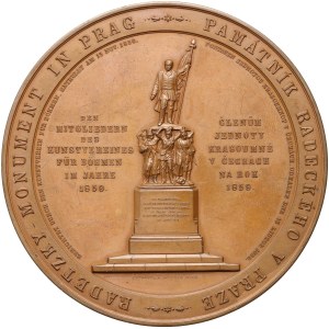 Österreich, Franz Joseph I., Medaille von 1859, Enthüllung des Denkmals für Marschall Radecký in Prag