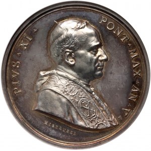 Vatican, Pius XI, silver medal from 1926, Schola Archaeologiae, Mistruzzi