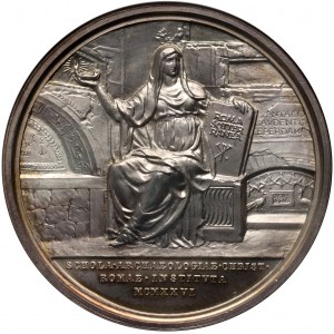 Vatican, Pius XI, silver medal from 1926, Schola Archaeologiae, Mistruzzi