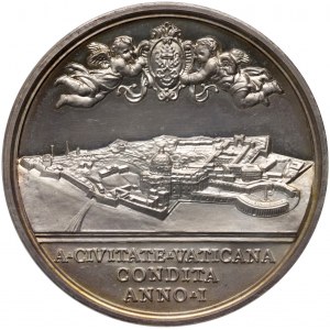 Watykan, Pius XI, srebrny medal z IX roku pontyfikatu (1930), Powstanie Państwa Watykańskiego, Mistruzzi