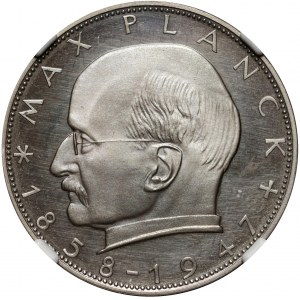 Germany, 2 Mark 1957 J, Hamburg, Max Planck, Proof