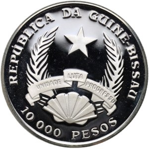 Guinea-Bissau, 10,000 pesos 1993, Stegosaurus