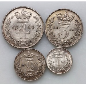 Great Britain, Victoria, Maundy set from 1850