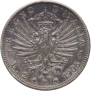Włochy, Wiktor Emanuel III, 2 liry 1906 R, Rzym