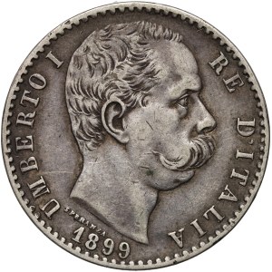 Italy, Umberto I, 2 lire 1899 R, Rome