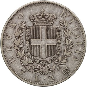 Italy, Victor Emmanuel II, 2 lire 1863 T, Turin