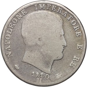 Italy, Napoleon I, 2 lire 1810 M, Milan