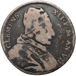Vatican, Papal States, Clement XII, teston 1736