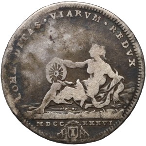 Vatican, Papal States, Clement XII, teston 1736