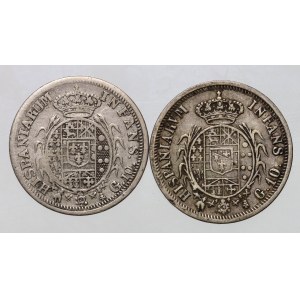 Włochy, Królestwo Obojga Sycylii, Ferdynand I, zestaw monet 10 grana z lat 1815-1818, (2 sztuki)