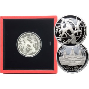 Cambodia, 3000 riels 2020, Tokyo Olympics, 1 oz silver