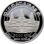 Cambodia, 3000 riels 2020, Tokyo Olympics, 1 oz silver
