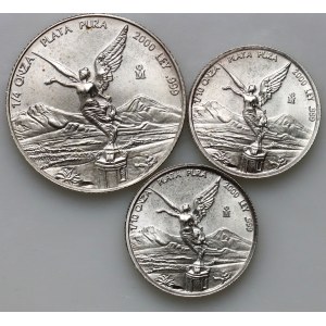 Mexico, Libertad coin set from 2000, (3 pieces)