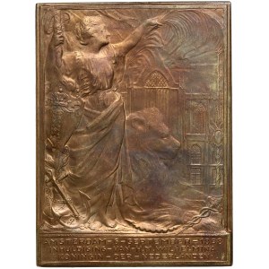 Netherlands, Wilhelmina, plaque from 1898, Coronation of the Queen