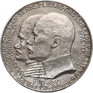 Germany, Hesse-Darmstadt, Ernst Ludwig, 5 Mark 1904, Berlin, 400th anniversary of the birth of Philip the Magnanimous