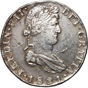 Mexico, Ferdinand VII, 8 reales 1821, Zacatenas