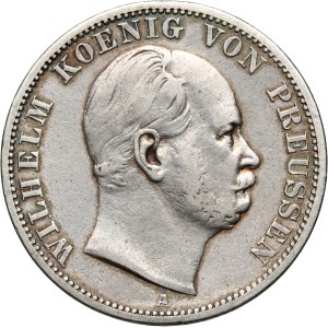 Germany, Prussia, Wilhelm I, Thaler 1866 A, Berlin