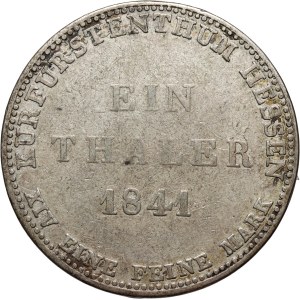 Germany, Hesse-Cassel, William II and Frederick William I, Thaler 1841, Kassel