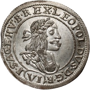 Hungary, Leopold I, 6 Kreuzers 1673 KB, Kremnica