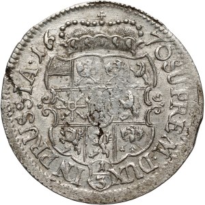 Germany, Brandenburg-Prussia, Frederick William, 1/3 Thaler 1670 TT, Königsberg