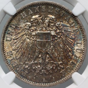 Germany, Lübeck, 3 Mark 1909 A, Berlin