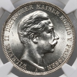 Germany, Prussia, Wilhelm II, 3 mark 1908 A, Berlin