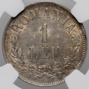 Romania, Charles I, 1 leu 1873, Brussels
