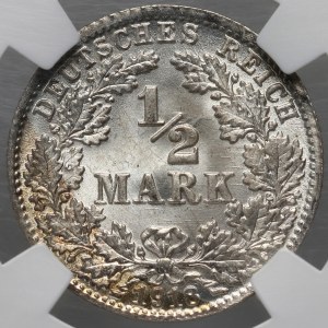 Germany, Empire, 1/2 mark 1918 D, Munich