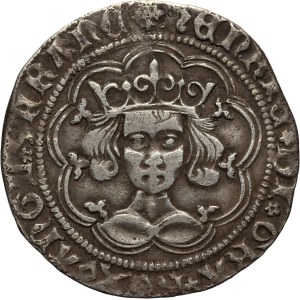 Großbritannien, England, Heinrich VI. 1422-1461, Groat ohne Datum, Calais