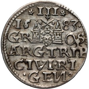 Stefan Batory, trojak 1583, Riga