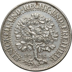 Germany, Weimar Republic, 5 Mark 1928 A, Berlin