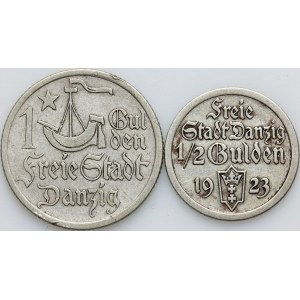 Free City of Gdansk, 1923 coin set, (2 pieces)