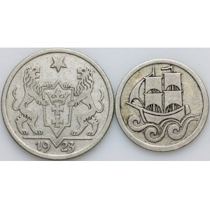 Free City of Gdansk, 1923 coin set, (2 pieces)