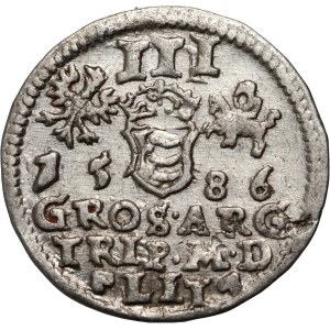 Stefan Batory, trojak 1586, Vilnius