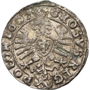 Sigismund III Vasa, 1607 grosz, Cracow, very rare
