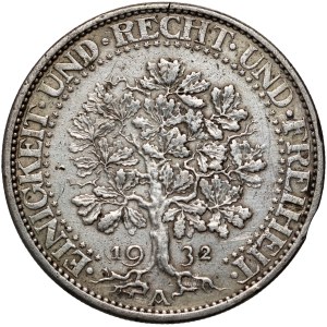 Germany, Weimar Republic, 5 Mark 1932 A, Berlin, Oak