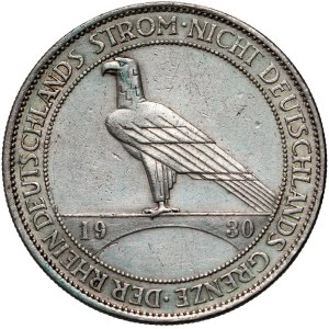 Germany, Weimar Republic, 5 Mark 1930 A, Berlin, Reconquest of the Rhineland