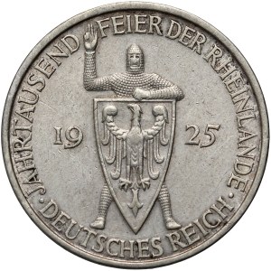 Germany, Weimar Republic, 5 Mark 1925 D, Munich, 1000th anniversary of the Rhineland